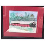 Painting on board of the longest covered bridge