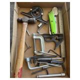Allen wrenches hammer saw miscellaneous tools