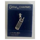 Sterling silver telephone pendant