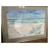 Watercolor of beach by NL