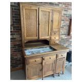 Antique Oak Dry Sink, 5th Leg (Outstanding)