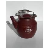 John WRIGHT cast-iron teapot