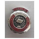 Sterling silver Erling College pin