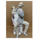 Lladro 4654 grandpa and baby porcelain figure