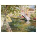 E. Thistlewaite "San Antonio Riverwalk" painting