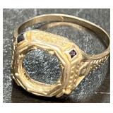 18k gold marked ring no stone-cash only at pickup