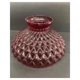 Cranberry glass shade