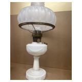 Milk, glass oil lamp