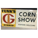 Funks corn show wooden sign
