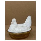 Hen on a nest mismatch top and bottom