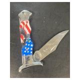 Red white and blue eagle pocket knife