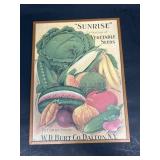 Sunrise vegetable seeds advertising