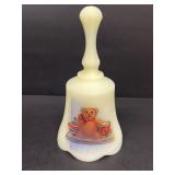 Fenton musical bell with bear hand-painted