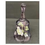 Fenton bell purple hand painted