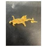 J.J cat and butterfly broach