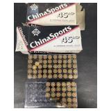 China sports 45 ACP Ammo-76 rounds-NO SHIPPING
