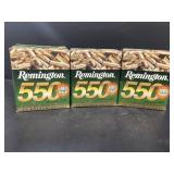 (3) boxes of Remington 22 golden bullet 550 high