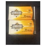 (2) boxes 22 long rifle ammunition-NO SHIPPING