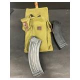 Military gun clip pouch with clips