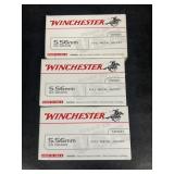 (3) boxes of Winchester 5.56 MM full metal j