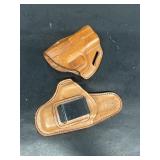 Leather gun holsters