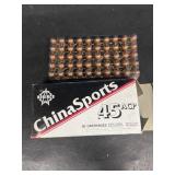 China sports 45ACP ammo-box of 50-NO SHIPPING