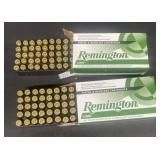 (2) boxes of Remington pistol & revolver Cartridge
