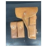 Leather gun holster