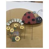 Ladybug and welcome, sign yard decorations