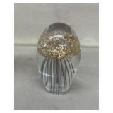Gold confetti paperweight