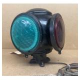Antique railroad light, electrified