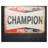 Champion Spark Plug sign