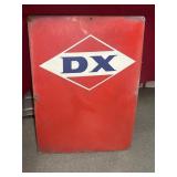 DX porcelain gas station sign