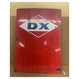 DX gas station porcelain sign