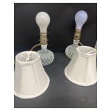 Pair of Hobnail lamps