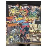 Comic books Batman, X-Men, the flash the