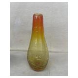 Crackle glass vase