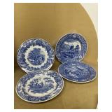 Spode blue room collection, rural scenes plates