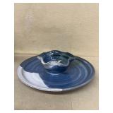 Scott pottery chip and dip bowl