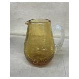 Crackle glass creamer