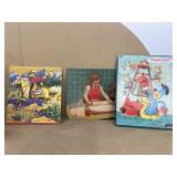 Vintage puzzles, Huckleberry hound and other