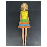 Barbie head on Francine body in loop scoop outfit
