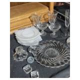 Fostoria plates goblets glasses