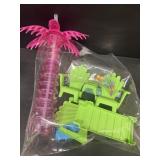 Barbie, outdoor furniture and drink bottle