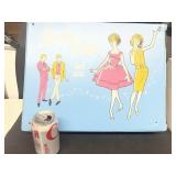 1963 blue Barbie and Midge case