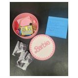 Barbie trinket box with diorama items