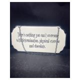 Porcelain sign there