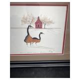 Framed Leo of ducks number 157 of 1000 signed