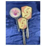 Antique mirror and brush
