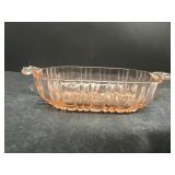 Pink glass dish